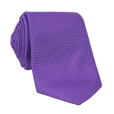 Silk Basketweave Tie in Violet