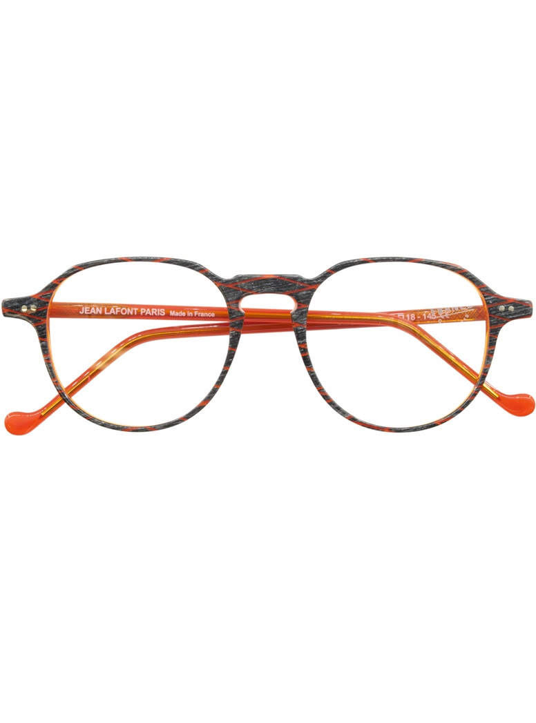 Delicate Semi Square Frame in Orange and Stone