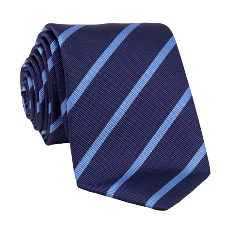 Silk Bar Striped Tie in Sky