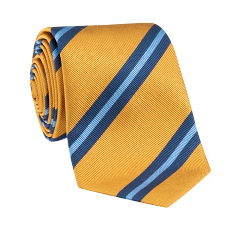 Silk Striped Tie in Marigold