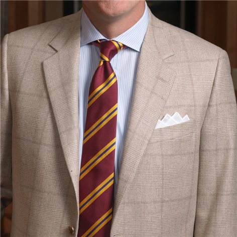Cashmere Sport Coat with a Tan and Cream Windowpane