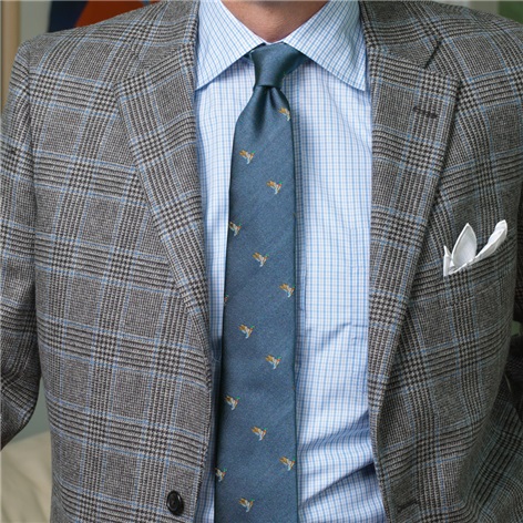Cobalt and Charcoal Glen Plaid Sport Coat