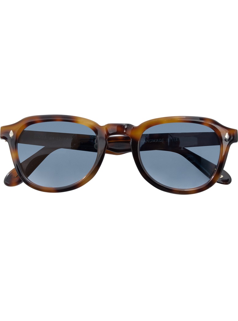 Small Semi-Round Sunglasses Havana Tortoise