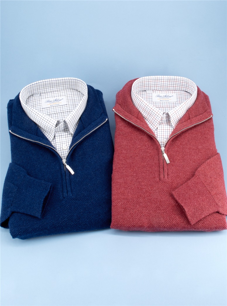 Cashmere Half-Zip Sweaters