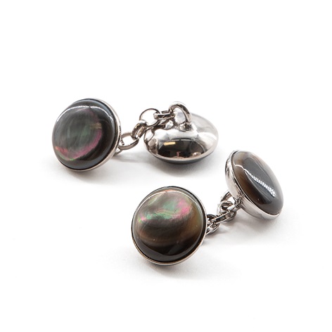 Smokey Mother of Pearl Cufflinks