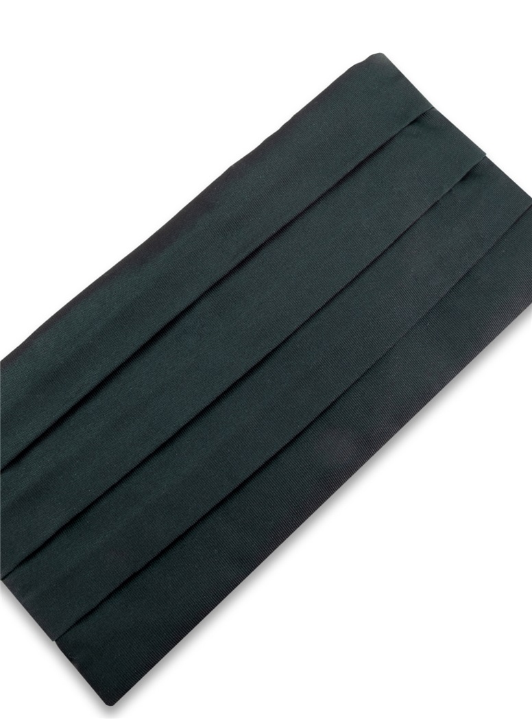 Faille Cummerbund in Forest Green