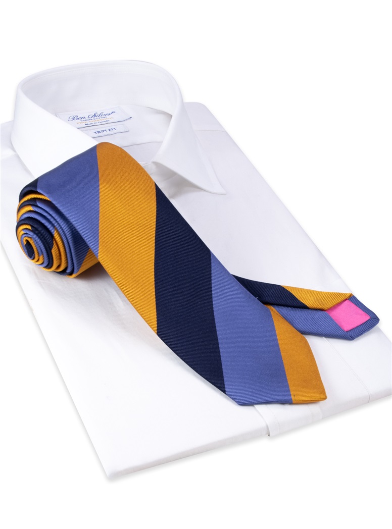 Cornflower Striped Silk Necktie Cornflower Striped Silk Necktie