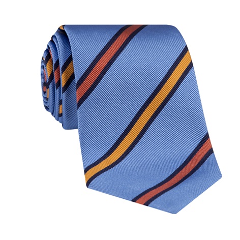 Silk Multi-Striped Tie in Sky