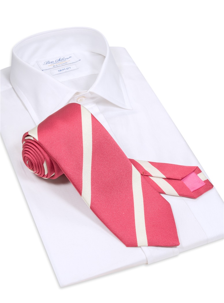 Mogador Bar Striped Tie in Pink