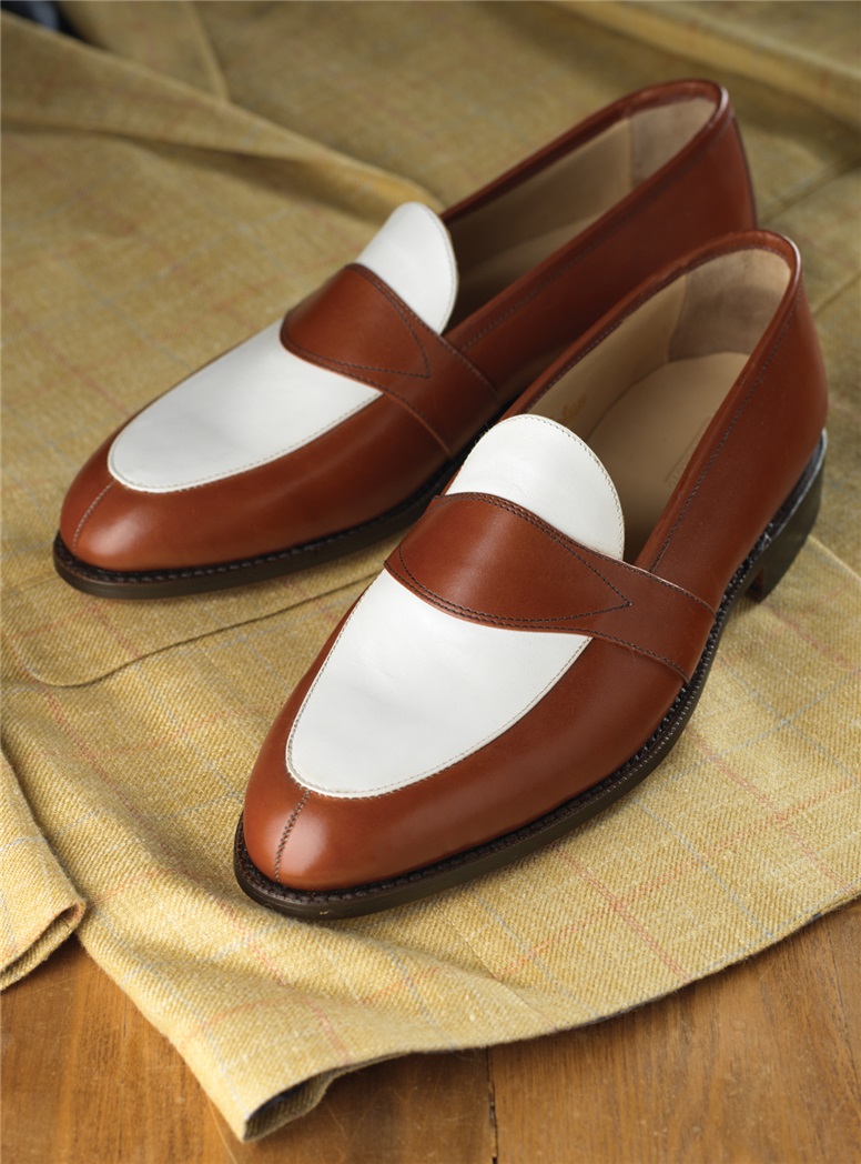 The Charleston Loafer in Brick and White