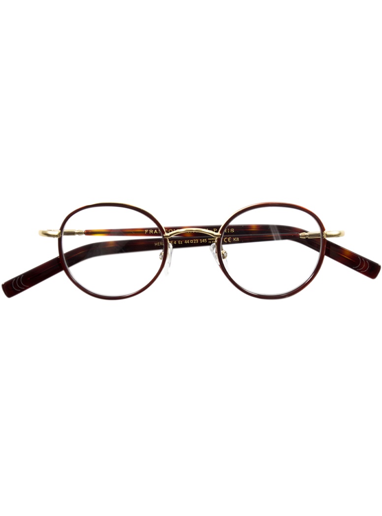 Nearly Round Wire Frames in Chocolate with Brass