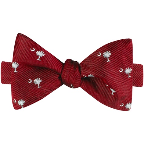 Bow Palmetto Moon Crest Cardinal/White