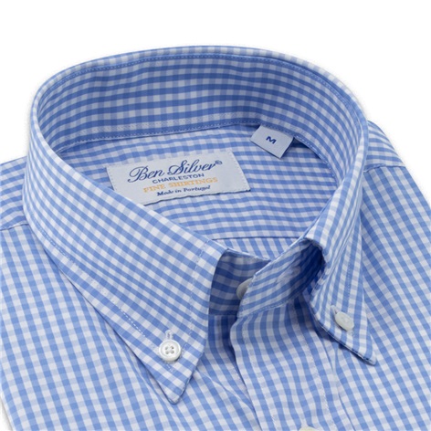Light Blue Gingham Button Down