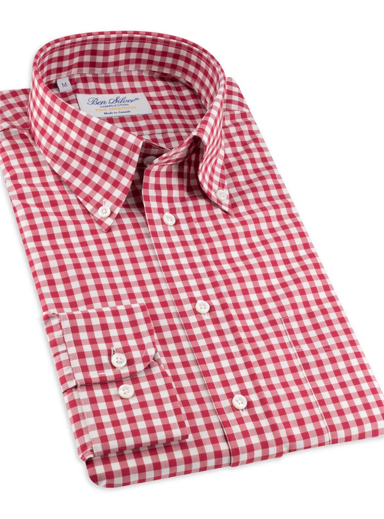 Red Gingham Button Down
