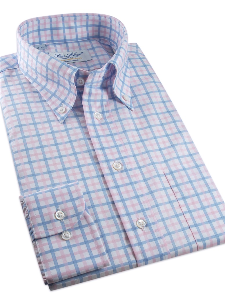 Pink and Blue Tattersall Button Down