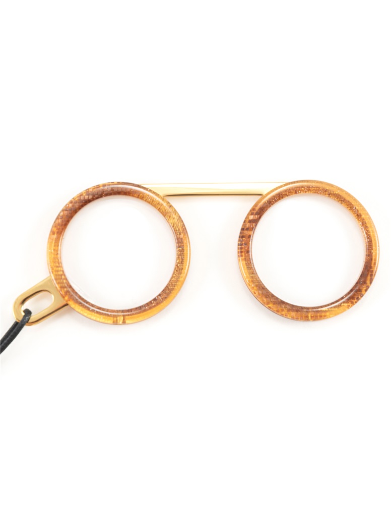 Fassamano Readers in Iridescent Caramel, 3.00 Lenses