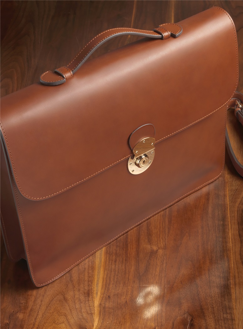 Leather Document Case in Chestnut The Ben Silver Collection