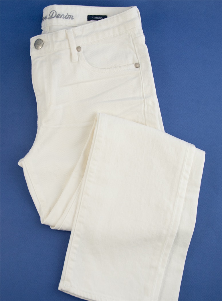 Ladies Crop Jeans in White