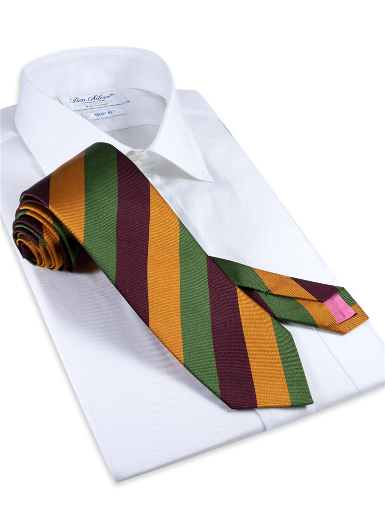 Silk Multi-Stripe Tie in Copper