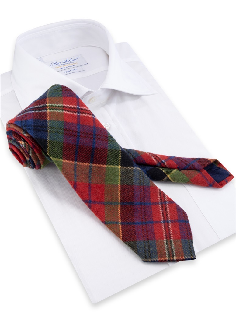 Plaid Tie in Red