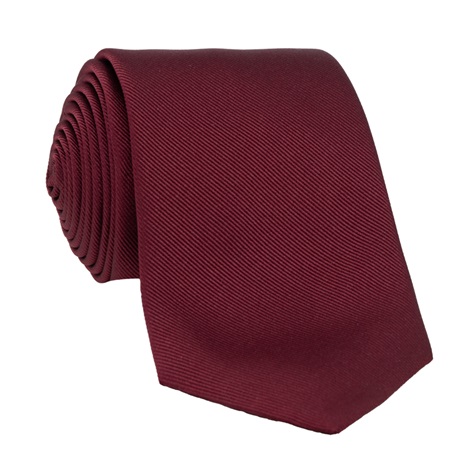 Silk Signature Solid Tie in Wine