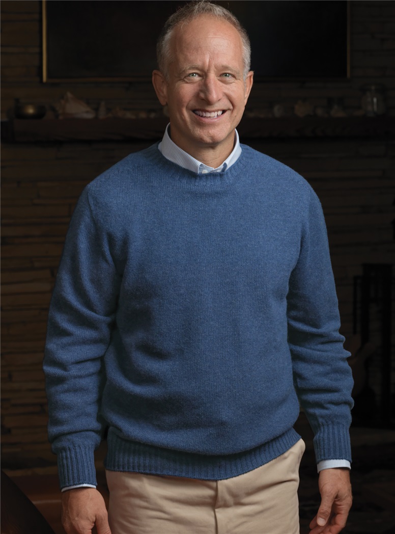 Cashmere Crewneck Sweater in Indigo