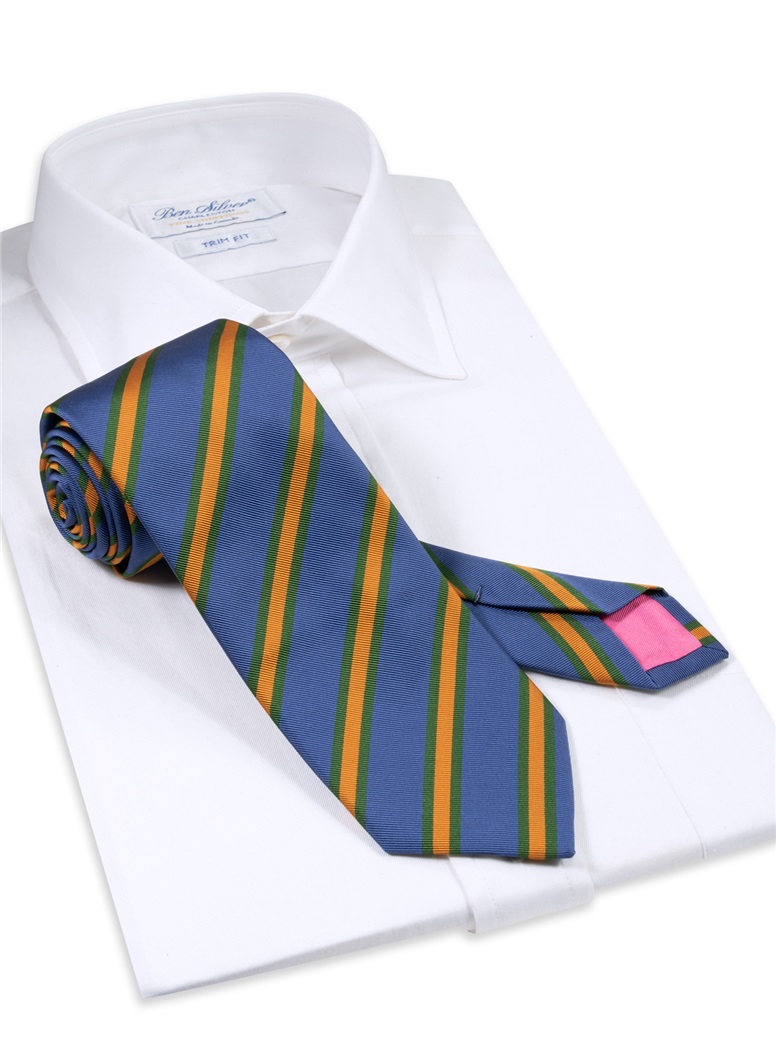 Mogador Striped Tie in Marine