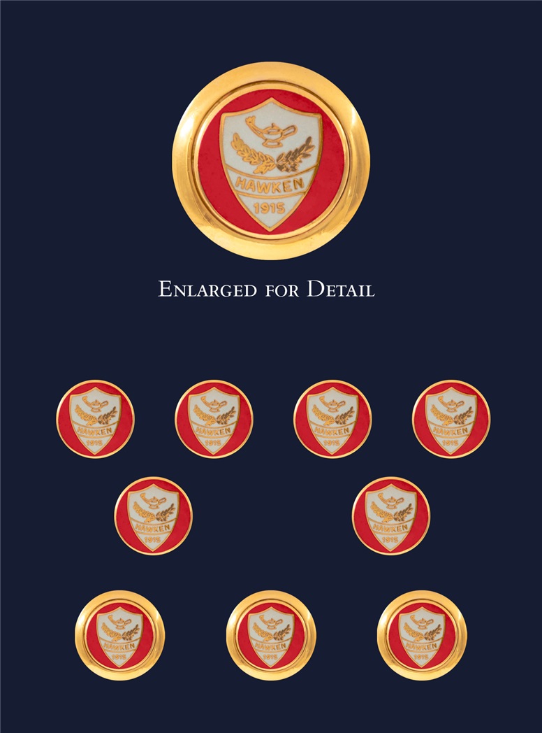 Hawken School Blazer Buttons with Enamel