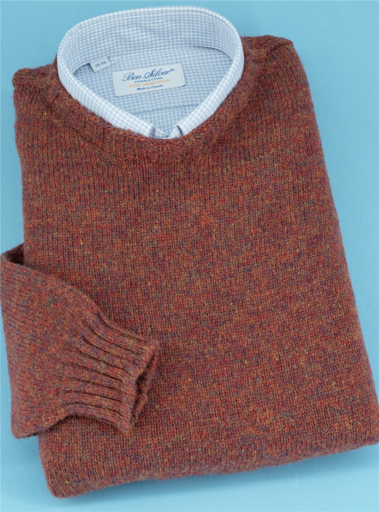 Shetland Crewneck Sweater in Paprika