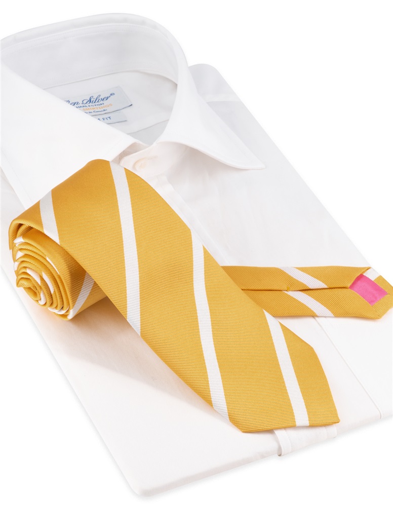 Silk Bar Striped Tie in Sun