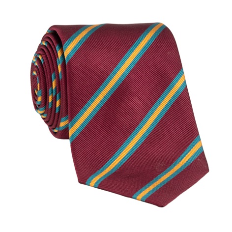 Silk Striped Tie in Wine