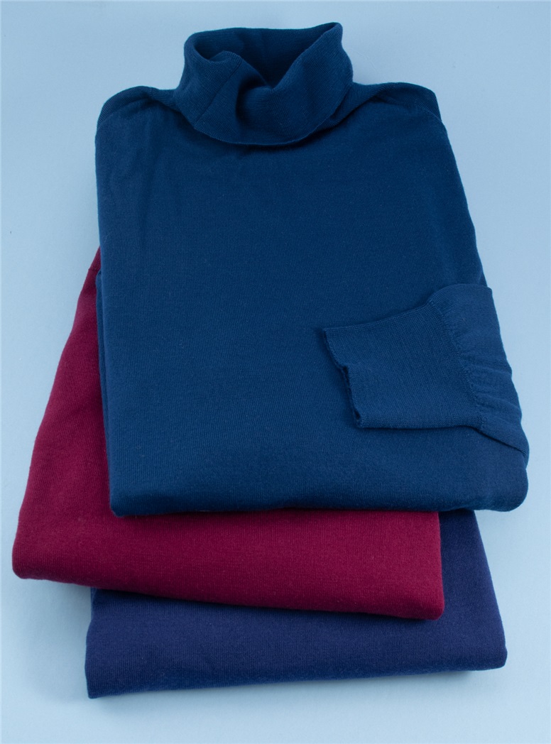 Merino Wool Roll Neck Sweaters