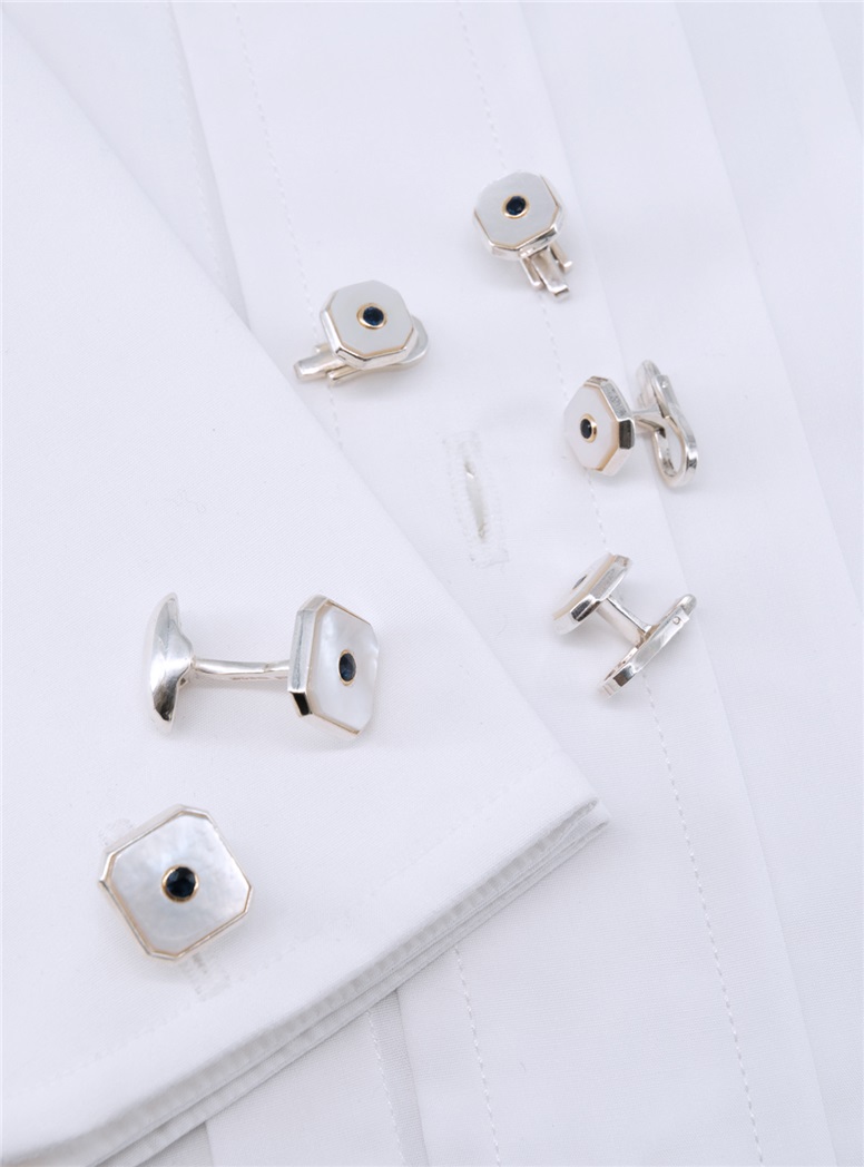 Mother of Pearl and Sapphire Formal Set