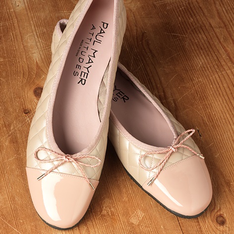 Quilted Flats in Blush