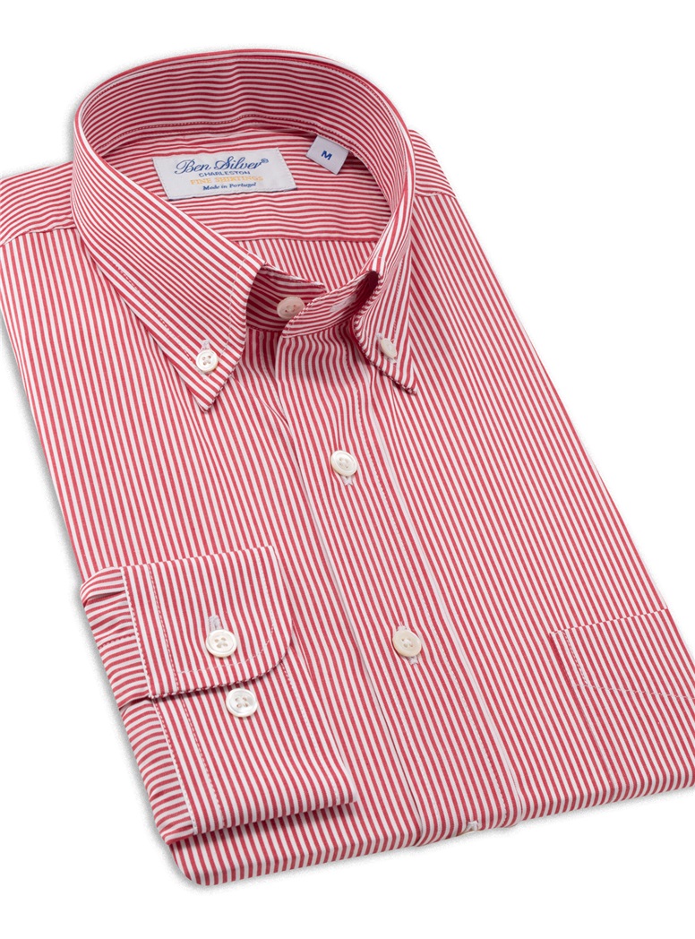 Red Bengal Stripe Button Down