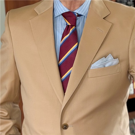 Tropical Wool Suit in British Khaki