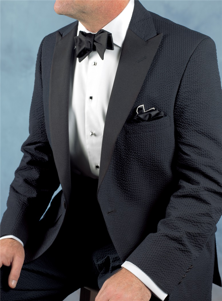 Black Seersucker Tuxedo