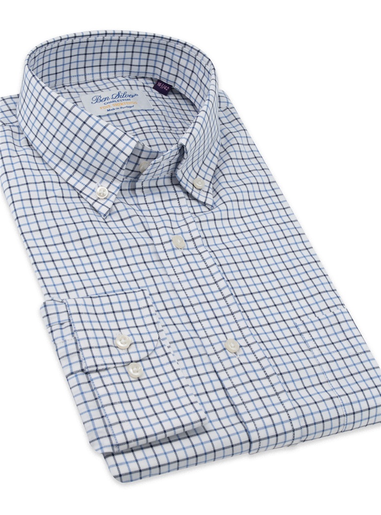 Black and Sky Tattersall Button Down