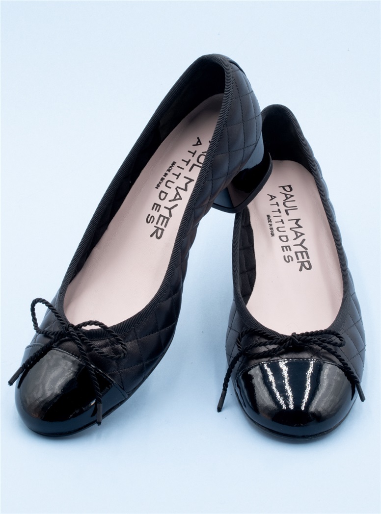 Ladies Quilted Heel in Black