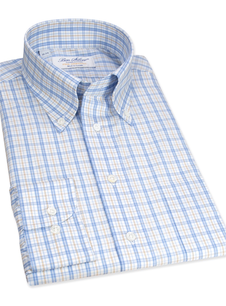 Blue and Yellow Plaid Buttondown