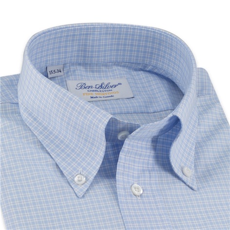 Sky and Cobalt Windowpane Button Down