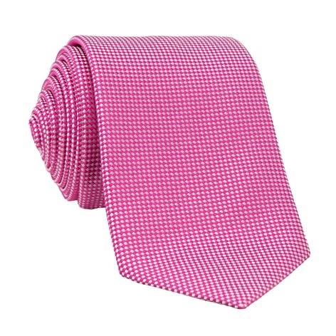 Silk Basketweave Tie in Pink