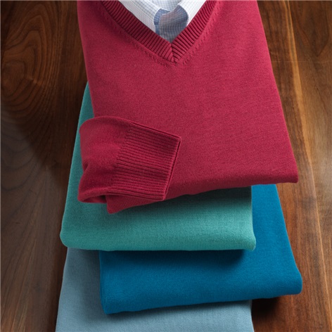 Cotton V-neck Sweaters