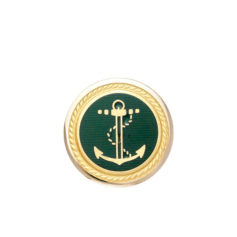 Anchor Blazer Buttons in Green Enamel