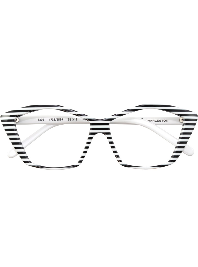 Multi-Stripe Wissing Frame in Black and White