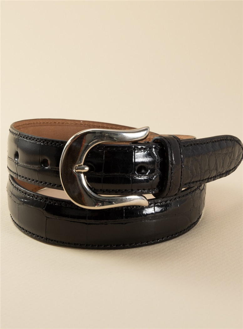 Ladies Gator Belt in Black