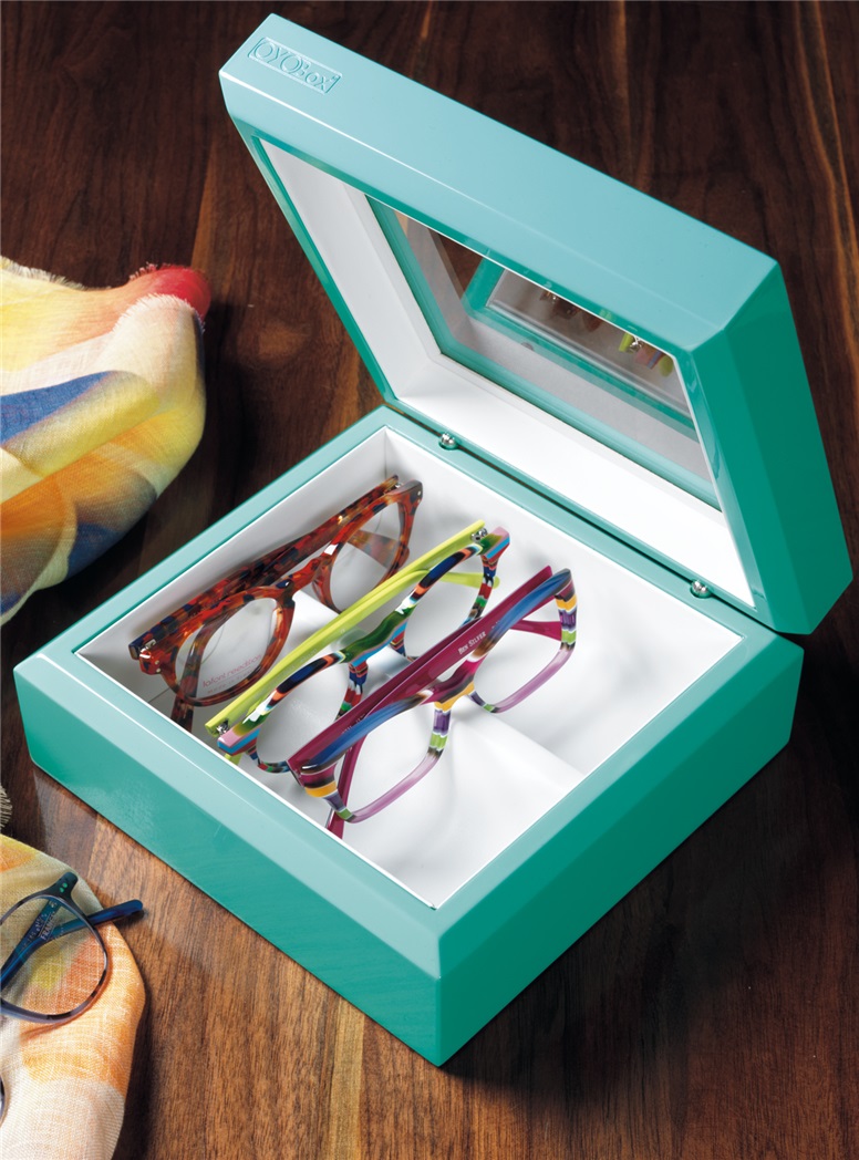 Smaller Eyewear Chest in Aqua