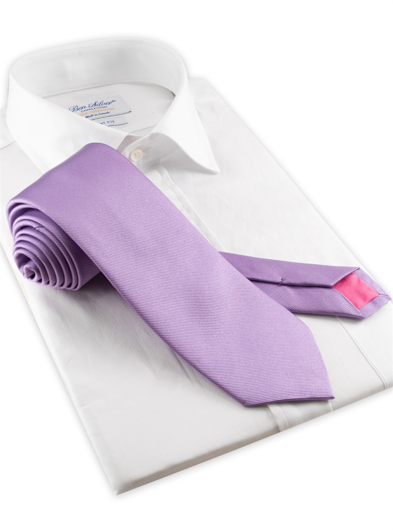 Silk Signature Solid Tie in Iris