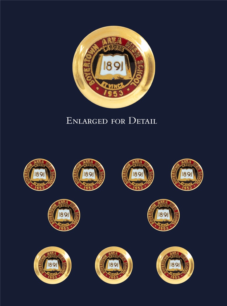 Boyertown Blazer Buttons with Enamel