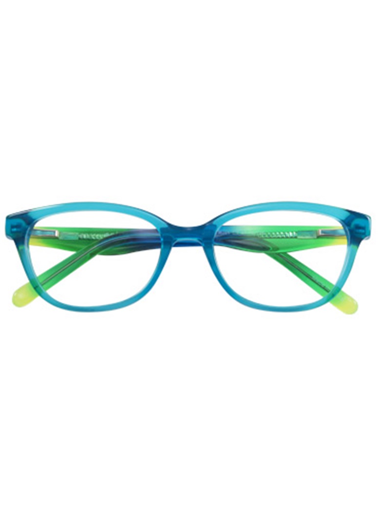 Rounded Rectangular Children's Frame in Teal and Lime